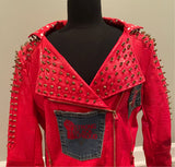 RED LEATHERS SPiKe JACKET