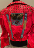 RED LEATHERS SPiKe JACKET